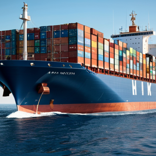 Home 28 **
A large cargo ship fully clothed sailing on a calm sea, perfect anatomy, appropriate attire, with containers stacked high, professional photography, safe for work, clear sky, modest.
**