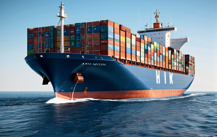 **

A large cargo ship fully clothed sailing on a calm sea, perfect anatomy, appropriate attire, with containers stacked high, professional photography, safe for work, clear sky, modest.

**