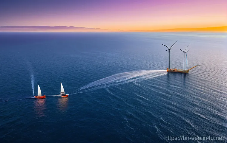 해양공학 해양연구소 동향 - **Prompt:** "A sleek, futuristic Autonomous Underwater Vehicle (AUV) with softly glowing blue and wh...