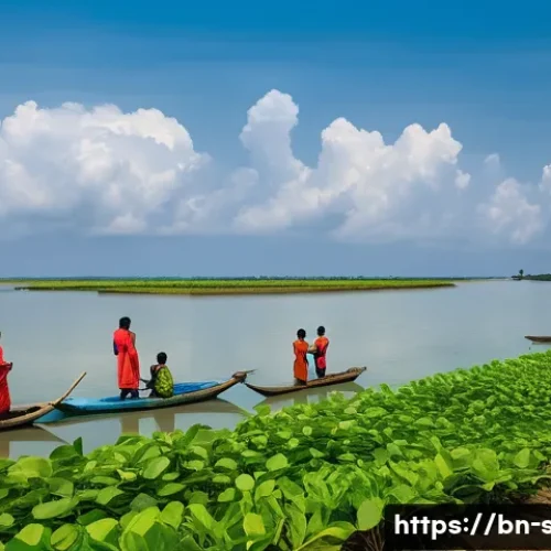해양공학 해양 재난 관리 - **Coastal Resilience and Mangrove Restoration:**
    "A vibrant, optimistic scene on the coast of Ba...